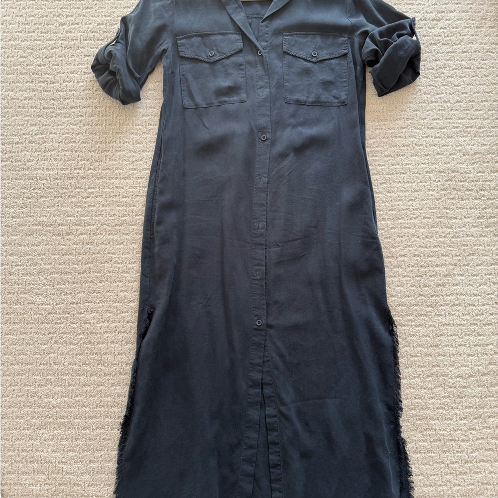 Cloth + Stone Navy Button-Down Dress XS